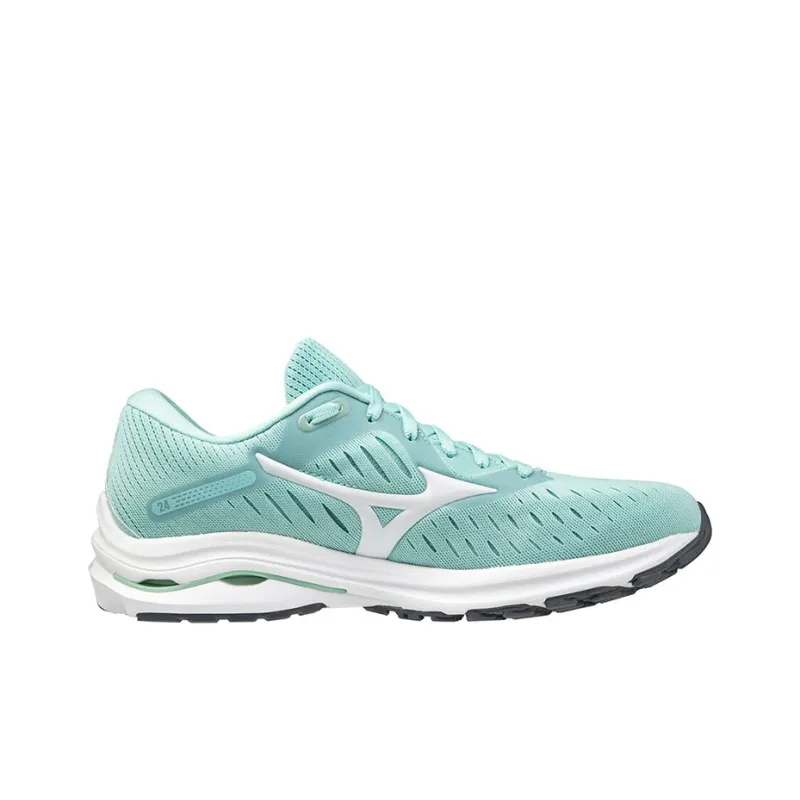 Mizuno Wave Rider 24 Running Shoes Women's Low Top Green/White-1