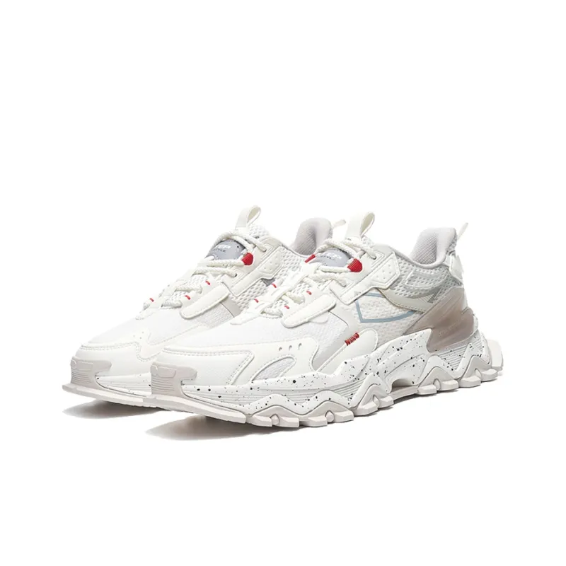 XTEP Shanhai Collection Materia Medica Cushioning Anti-Slip And Wear-Resistant Low-Top Sports Casual Shoes White Gray-2