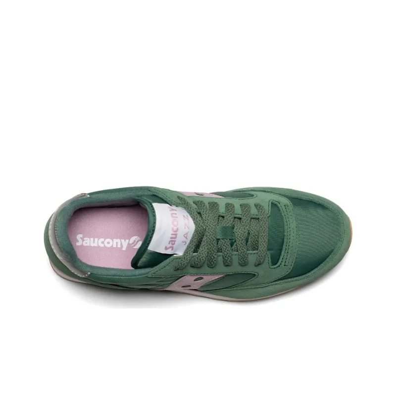 Saucony Jazz Original Running Shoes Women's Low-Top Green/Pink/White-3