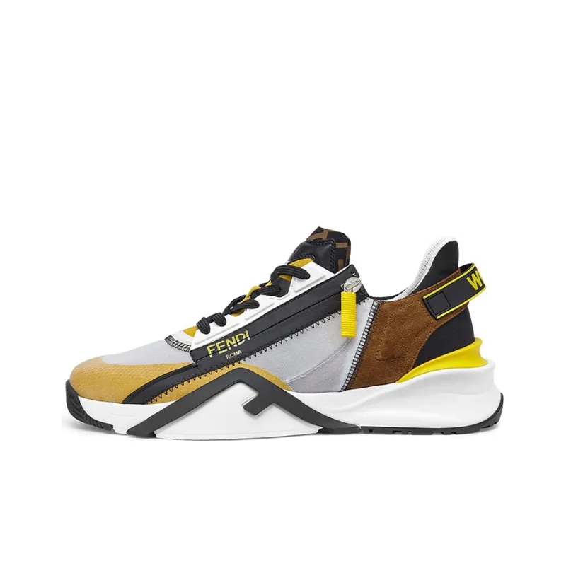 FENDI Flow Slip On Gray Yellow-0