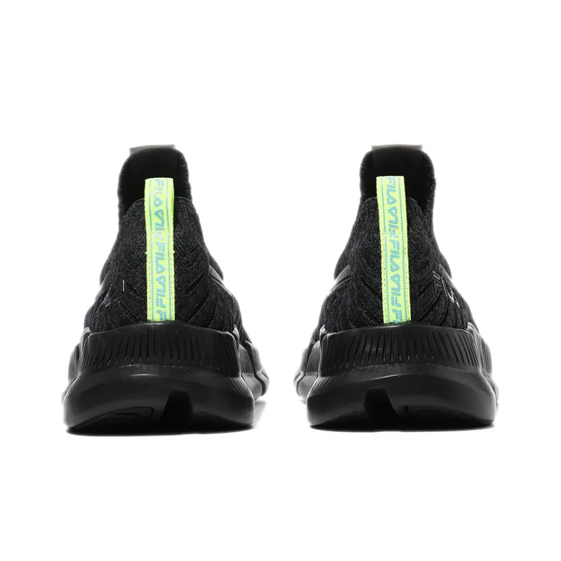 FILA Shock Absorbers With Slip Resistant And Abrasion Resistant Properties Low Top Casual Shoes Unisex Black-4