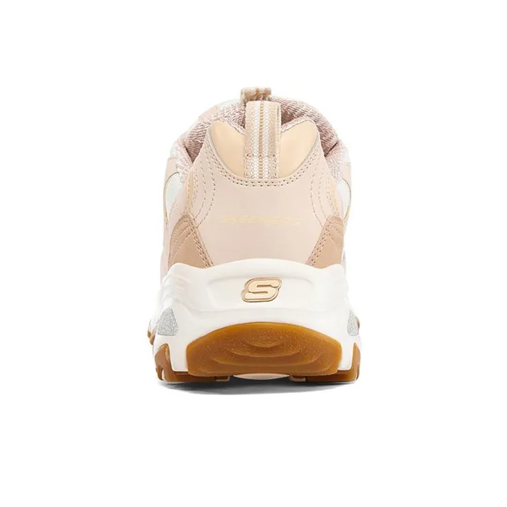 Skechers D'LITES 1.0 Milk Tea Bear Cushioning Anti-Slip And Wear-Resistant Low-Top Casual Shoes Women's Yellow Cream-3