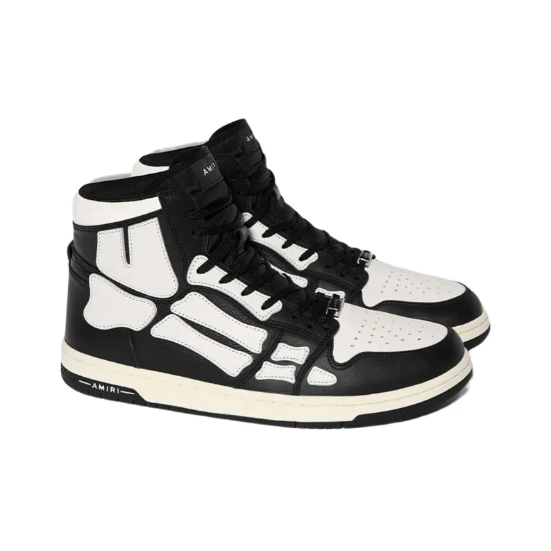 AMIRI Skel Top High 'Black White'-1