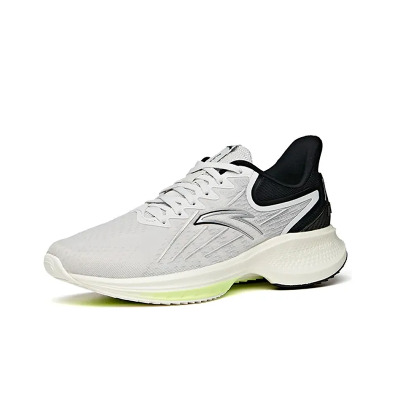 Anta Running Collection Cushioning Anti Slip Wear Resistant Breathability Low Top Running Shoes Men's Sand Grain Gray-2