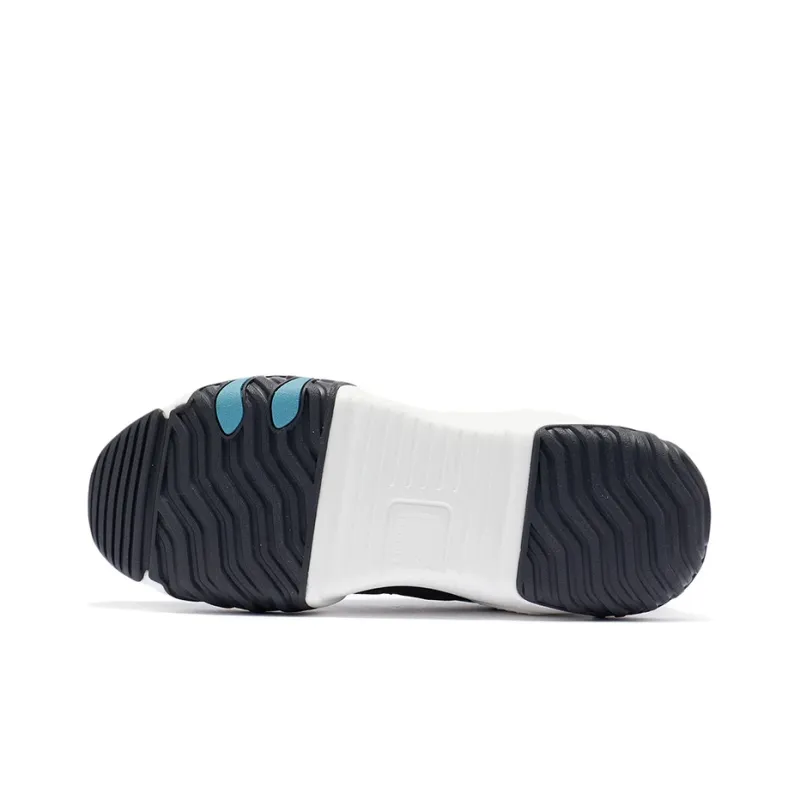 LiNing Cat Paw Lite Cushioning Anti Slip And Wear Resistant Low Top Running Shoes Men's Black White Blue-4