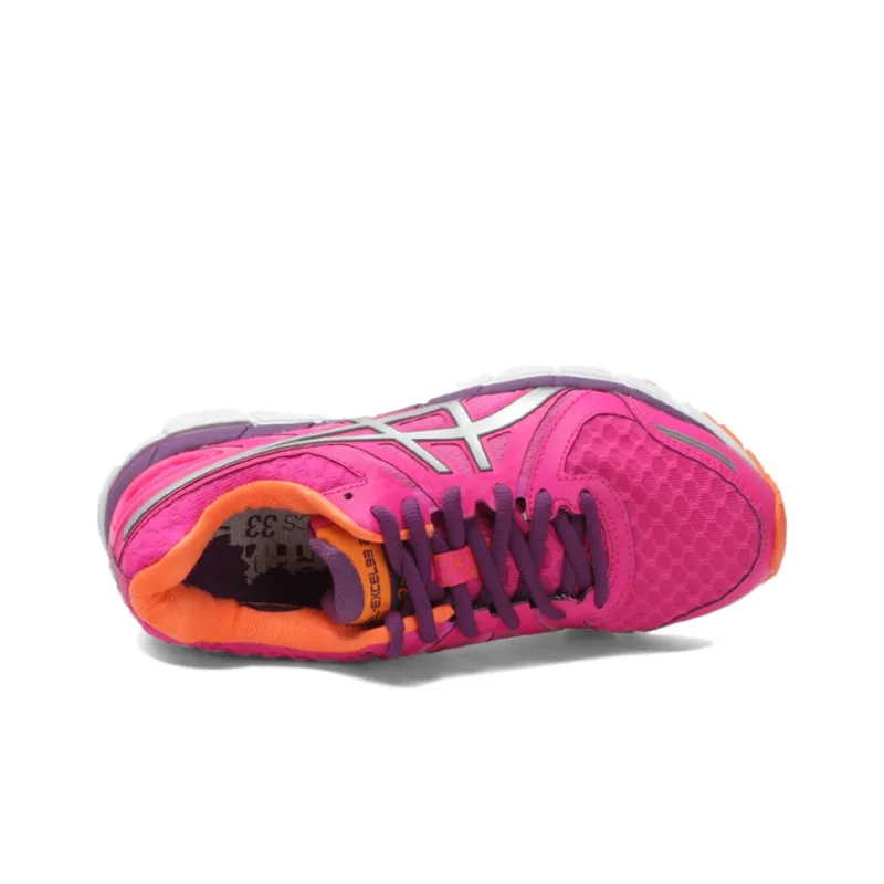 Asics Gel-Excel 33 Anti-Slip And Wear-Resistant Breathable Low-Top Running Shoes Women's Barbie Pink-2