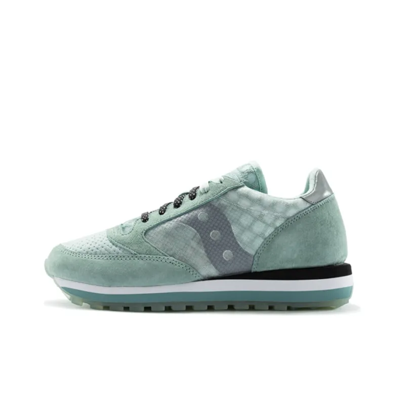 Saucony Jazz Triple Cushioning Anti Slip Wear Resistant Breathability Low Top Casual Running Shoes Women's Light Blue-0