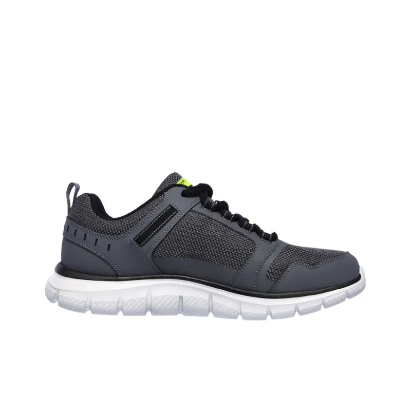 Skechers Skechers Track Knockhill Cushioning Anti-Slip And Wear-Resistant Low-Top Running Shoes Men's Gray-1
