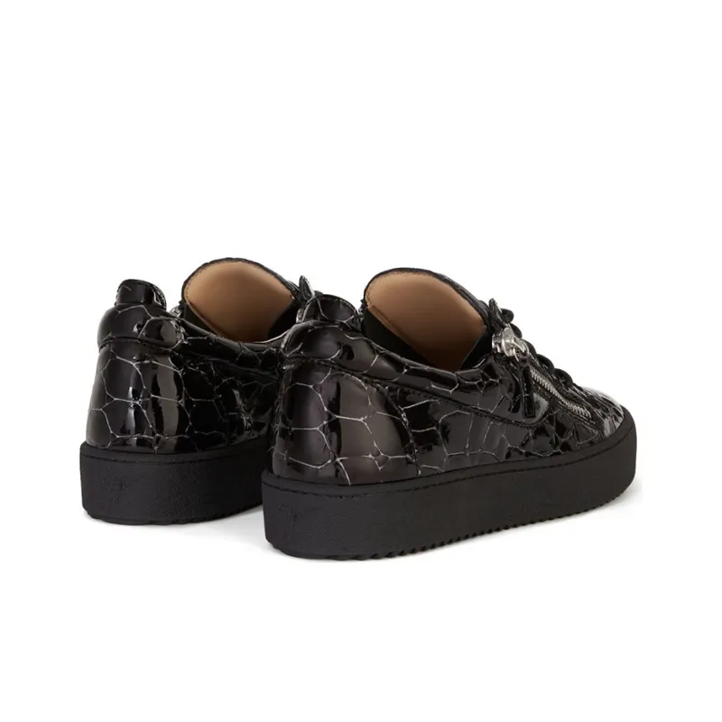 Giuseppe Zanotti/GZ Frankie Cushioning Anti-Slip And Wear-Resistant Low-Top Skateboard Shoes Men's Black-3