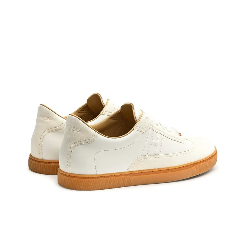 HERMES Quicker Low Top Stylish Skateboarding Shoes Men's White-3