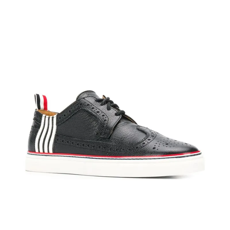THOM BROWNE· Low Top Stylish Skateboarding Shoes Men's Black-1