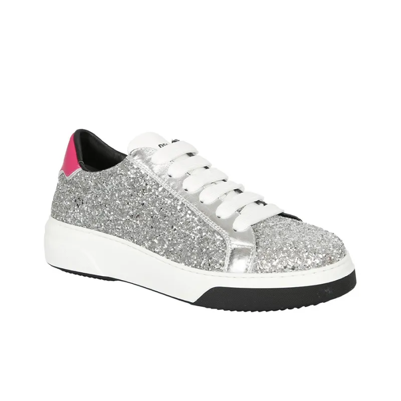 DSQUARED 2 Glittered Lace Up Sneakers Women's-1