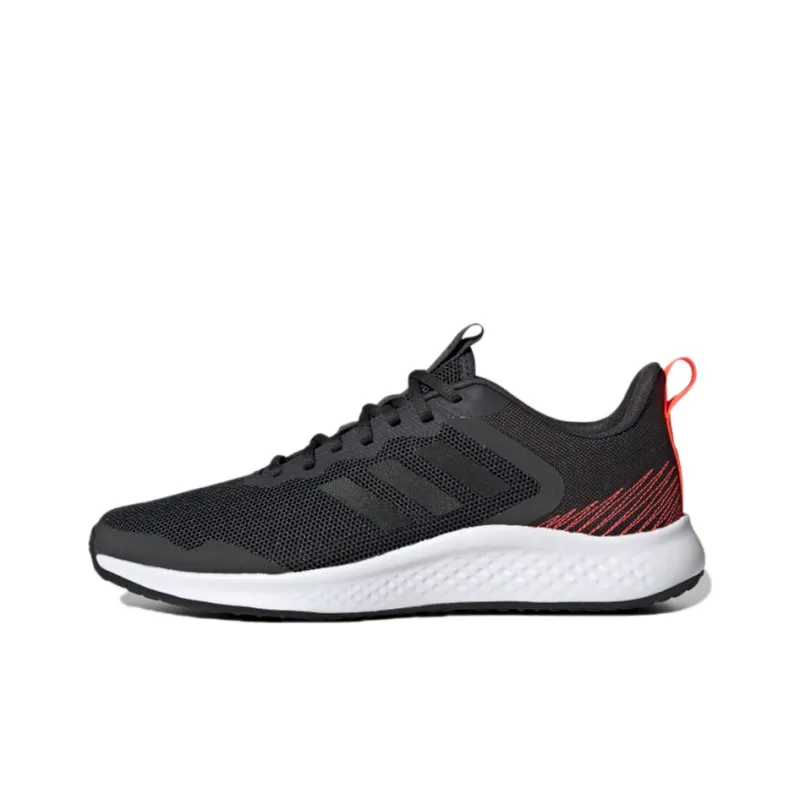 Adidas Fluidstreet Low-Top Running Shoes Men's Black Red-0