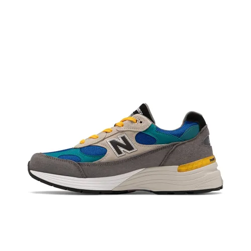 New Balance 992 'Grey/Blue/Teal/Yellow' Low-top Sneakers