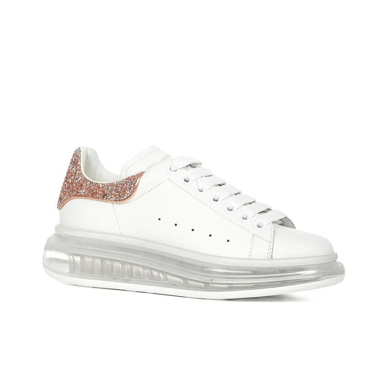 Alexander McQueen Oversized White Pink Glitter Women's-2