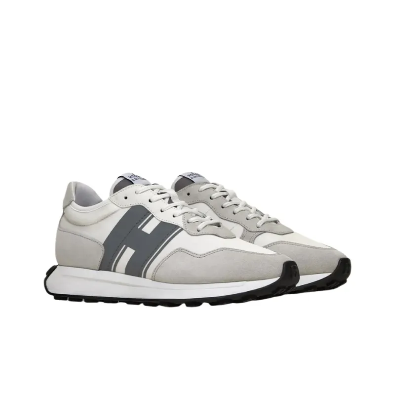 HOGAN H601 Low Top Athletic Shoes Men's White Gray-1