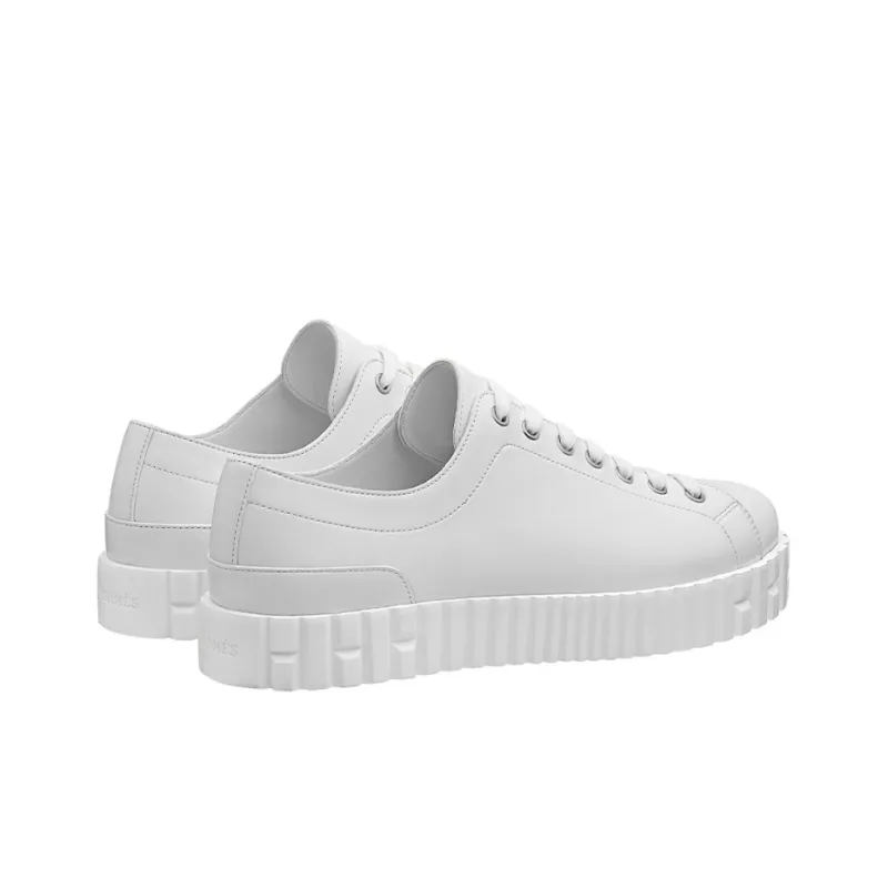 HERMES Cross Low Top Stylish Skateboarding Shoes Men's White-3