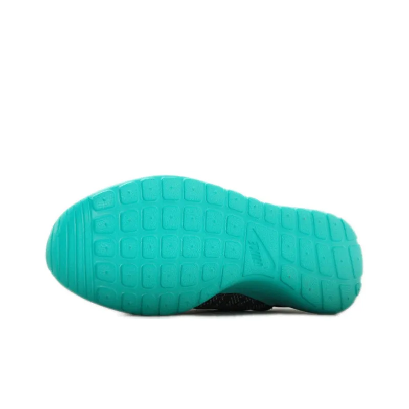 Nike Roshe Run Cushioning Anti Slip And Wear Resistant Low Top Running Shoes Women's Black Blue-3