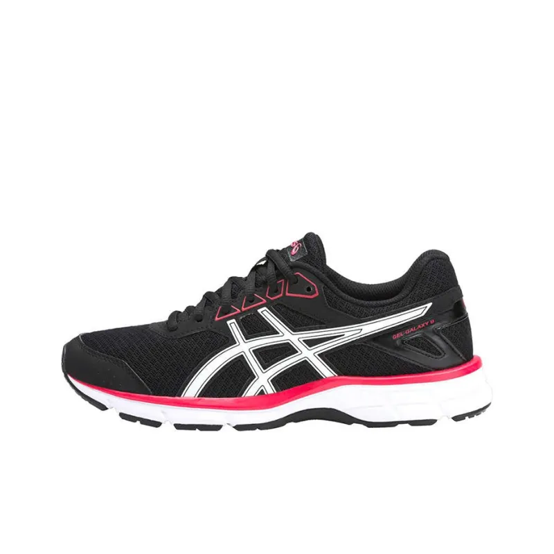 Asics Gel-Galaxy 9 Wear-Resistant Slip-Resistant Cushioning Low-Top Running Shoes Women's Black Red-0