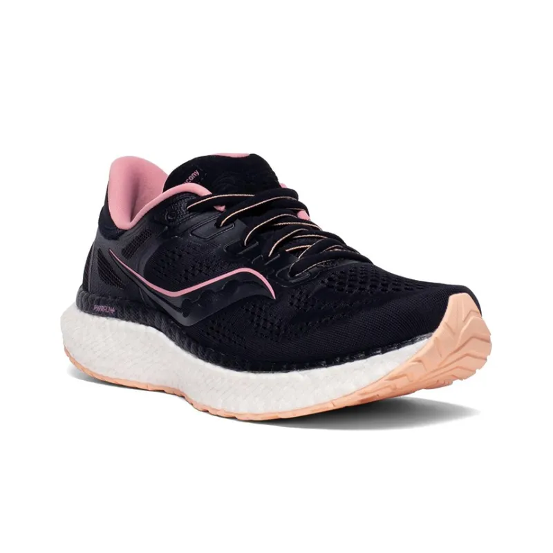 saucony Hurricane 23 Black Rosewater Women's Wide-2