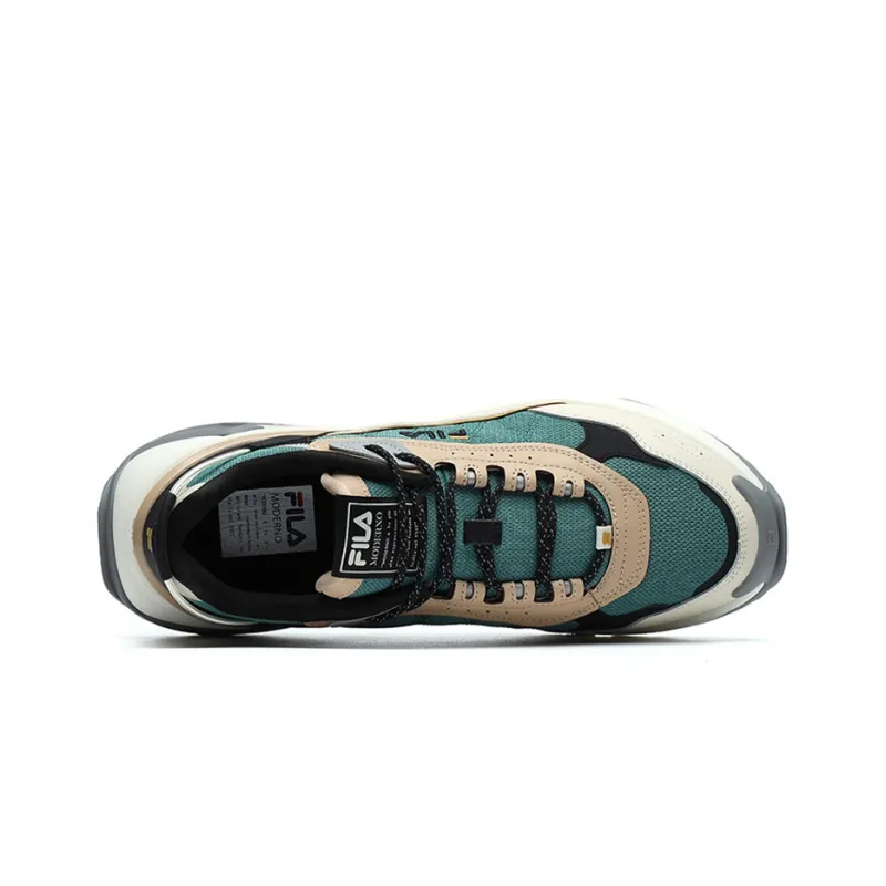 FILA Fashion Sneakers Running Shoes Men Low Top Beige/Green/Black/White-2