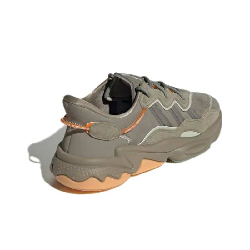 Adidas Originals Ozweego Casual Shoes 'Charcoal Grey Yellow'-3