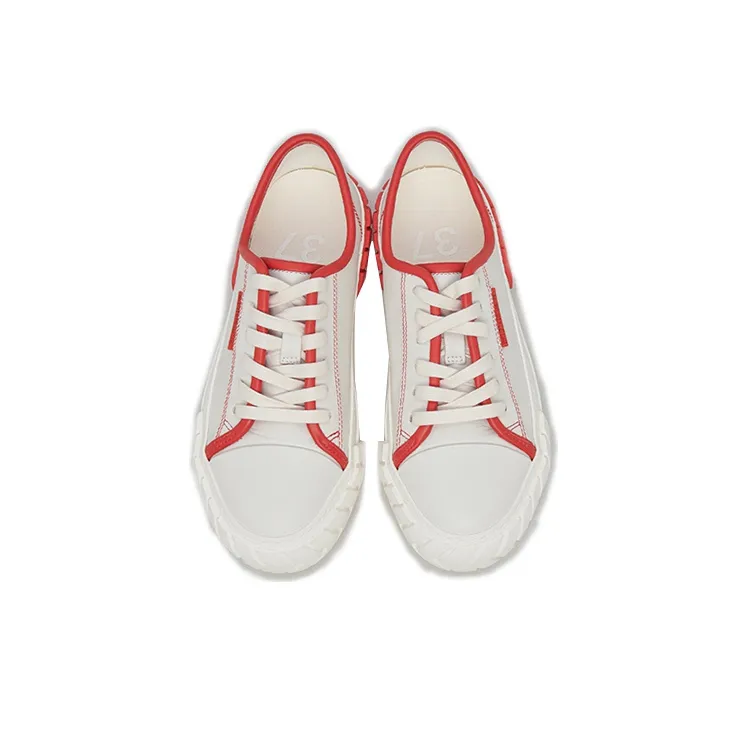 Both Skateboard Shoes Women's Low Top White/Red-3