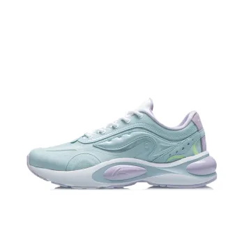 LiNing V8 Slip Resistant Low Top Running Shoes Women's Blue White