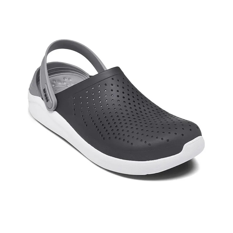 Crocs LiteRide Shoe Sandals Black Smoke Grey Unisex-1