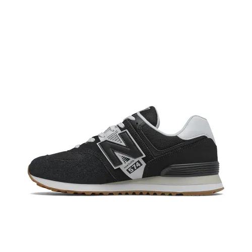 New Balance 574 Black White Tag