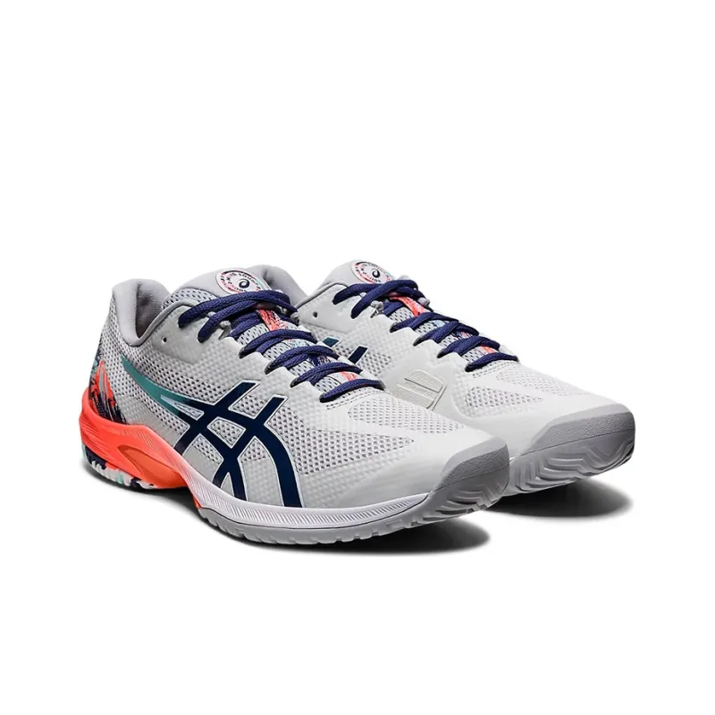 Asics Court Speed Ff Oc Cushioned Wear-Resistant Slip-Resistant Low-Top Running Shoes Men's Gray Blue-2