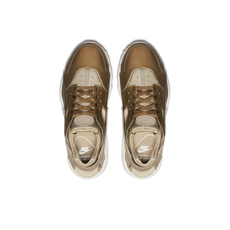 Nike Air Huarache Run Running Shoes Women's Low-Top Khaki-3
