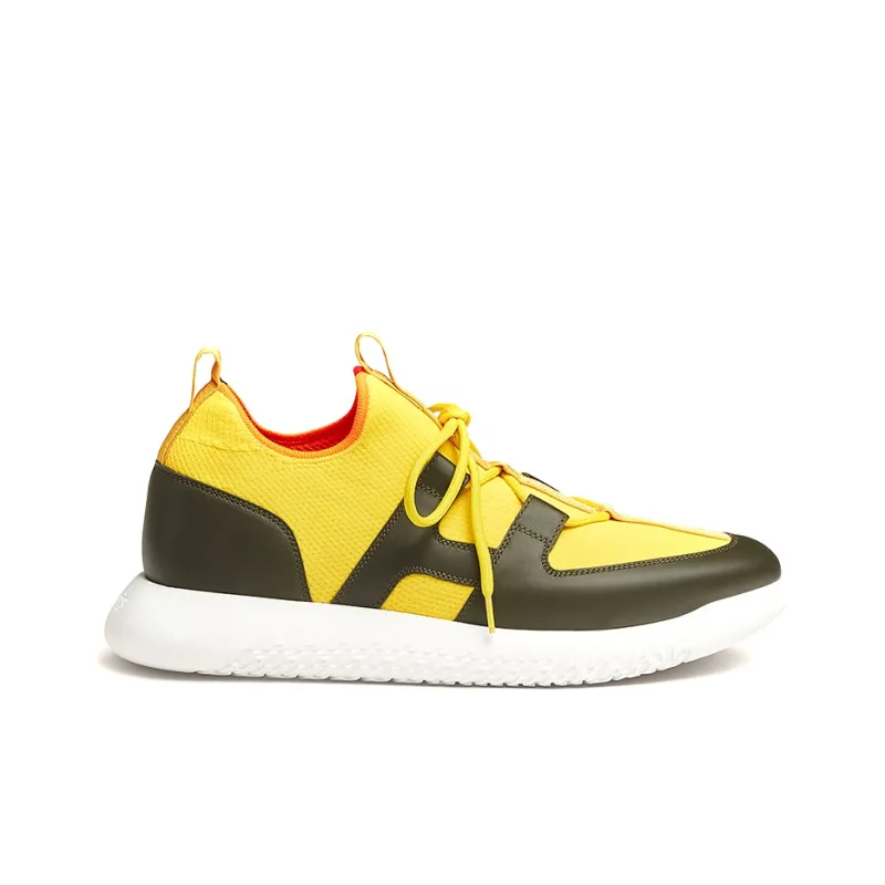 HERMES Duel Low Top Casual Shoes Men's Yellow-1