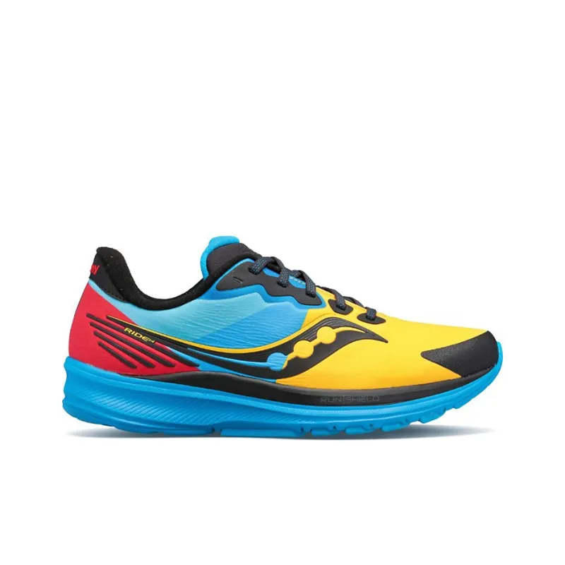 Saucony Runshield 14 Runshield Low-Top Running Shoes Women's Yellow Blue-1