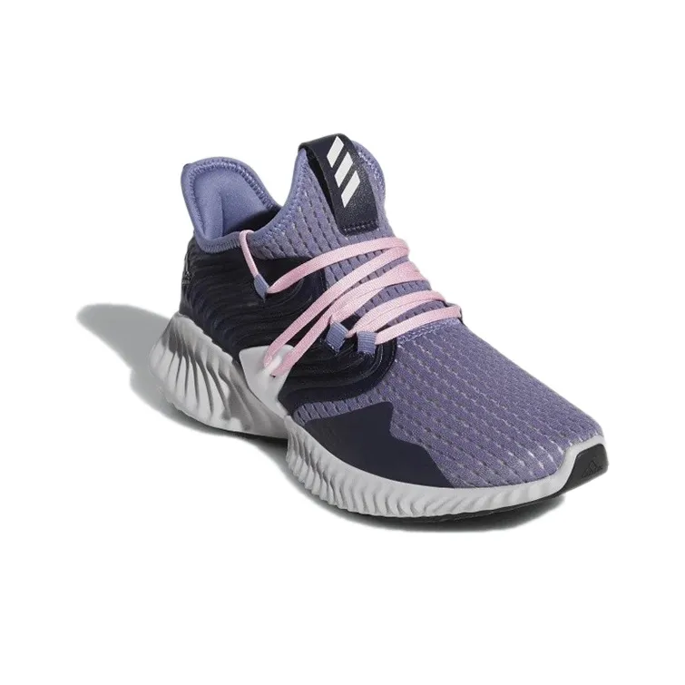 Adidas Alphabounce Instinct Slip-Resistant Breathable Low-Top Running Shoes Women's Purple Black-2