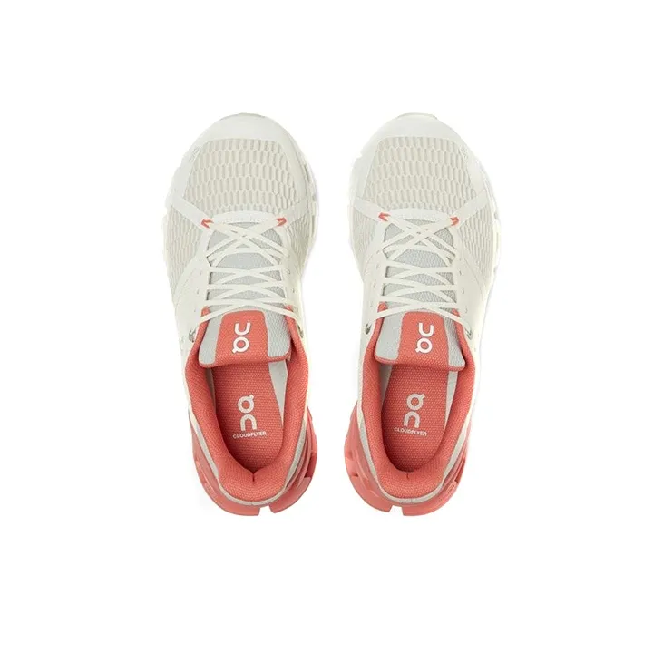 On Cloudflyer Cushioned Slip Resistant Support Low Top Running Shoes Women's Coral Red-3