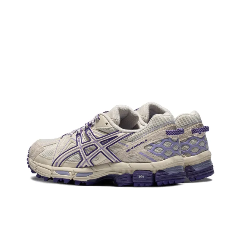 Asics Gel Kahana 8 Anti Slip Wear Resistant Low Top Trail Running Running Shoes Women's Beige Purple-1