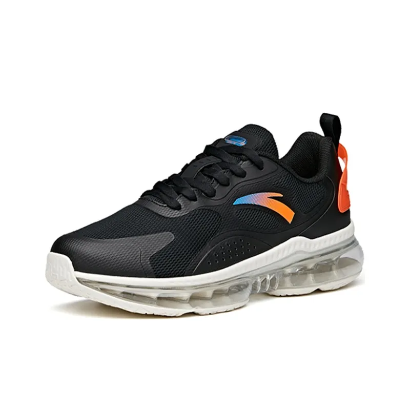 Anta Cushioning, Slip Resistant, Abrasion Resistant, Breathable Low Top Running Shoes Men's Black Orange-2