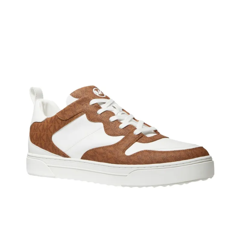 MICHAEL KORS Baxter Low Top Stylish Skateboarding Shoes Men's White Brown-2