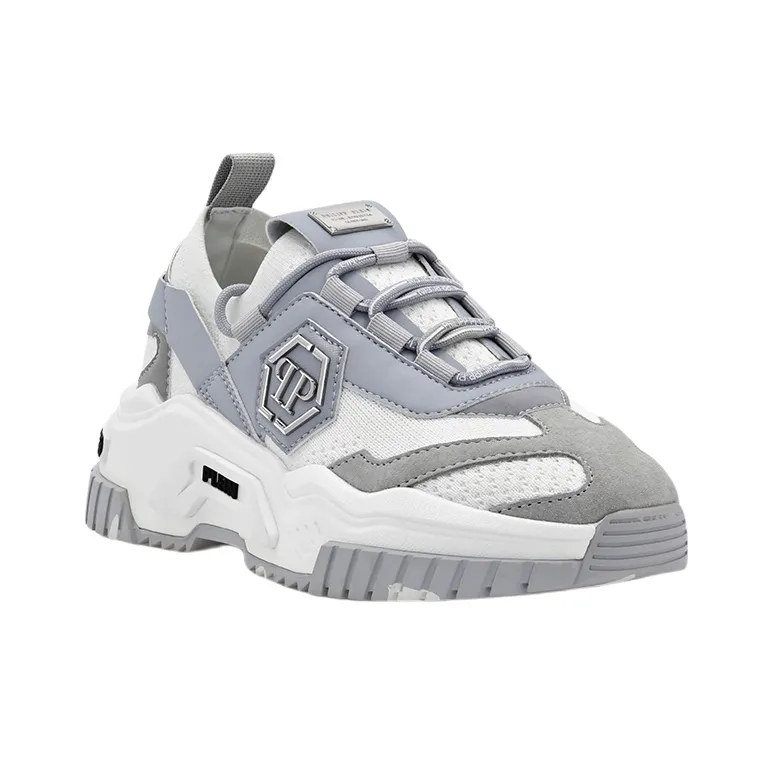 PHILIPP PLEIN Chunky Sneakers Unisex Low Top Gray-1