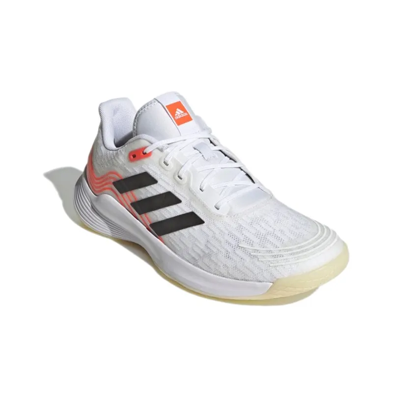 Adidas Novaflight Tokyo Volleyball Slip Resistant Low Top Tennis Shoes Men's White Black Red-2