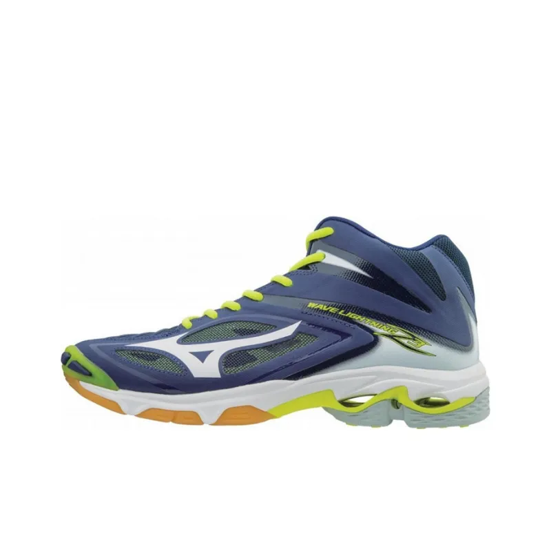 Mizuno Wave Lightning Z3 Mid Wear-Resistant Slip-Resistant Mid-Top Running Shoes Unisex Blue White-0