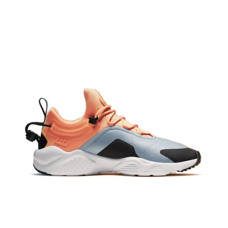 Nike Huarache City Cushioning, Slip Resistant, And Abrasion Resistant Low Top Running Shoes Women's Gray Black Orange-1