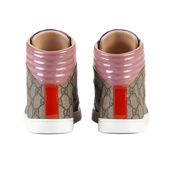 GUCCI Skateboard Shoes Women's High-Top Pink/Purple-3