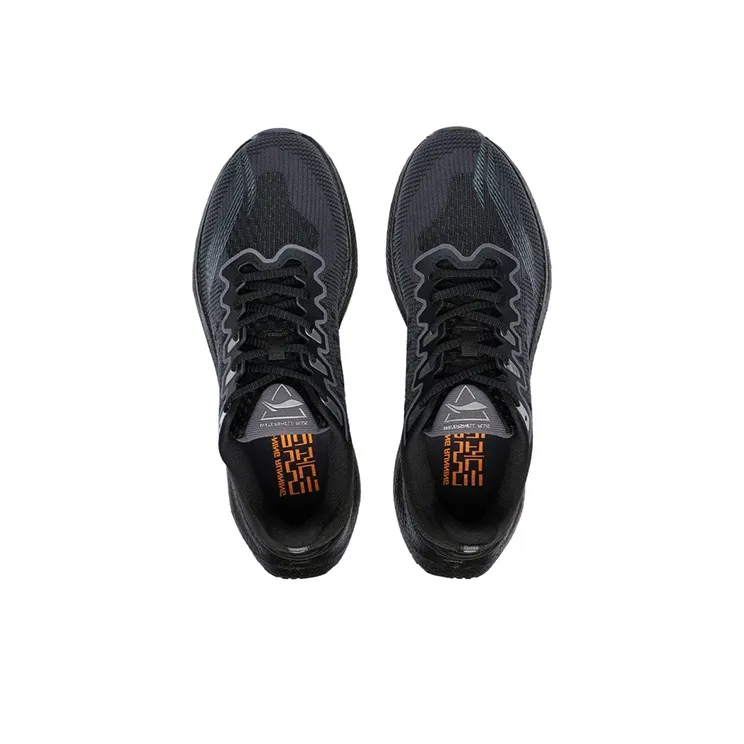 LiNing Shock Absorbers With Slip Resistant And Abrasion Resistant Properties Low Top Running Shoes Men's Black-3