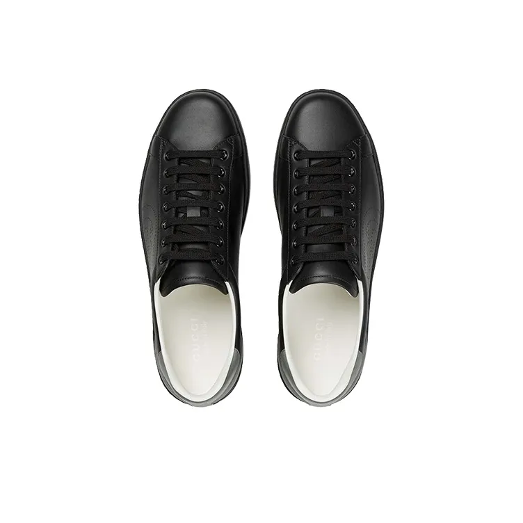 GUCCI Ace Perforated Interlocking G Black-2