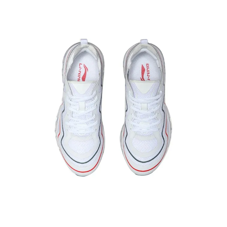 LINING Arc Running Shoes Women's Low-Top White/Red-3