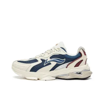 LI NING 1990 Cushioning, Slip Resistant, And Abrasion Resistant Low Top Running Shoes Men's Sea Soul Blue