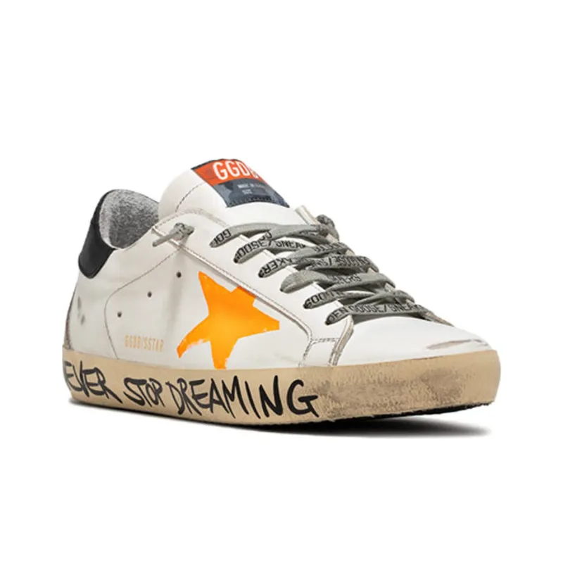 Golden Goose Super-Star Sneakers White Ice Orange Fluo-1