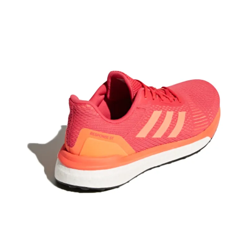 Adidas Response St Slip-Resistant Low-Top Running Shoes Women's Pink Orange-3